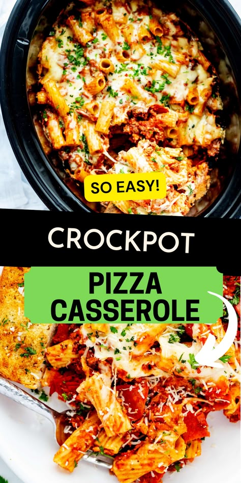 Keto Chili Recipes Crock Pot, Keto Crock Pot Chicken, Pizza Casserole Crockpot, Crockpot Pizza Casserole, Crock Pot Keto, Keto Pizza Casserole, Crockpot Pizza, Pizza Casserole Recipe, Pizza Pasta Casserole