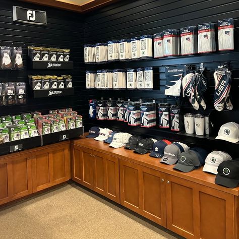 butternut golf pro shop-4 Golf Proshop Ideas, Pro Shop Display, Golf Pro Shop, Performing Arts School, Racquet Club, Shop Displays, Union County, Golf Shop, Retail Store Design