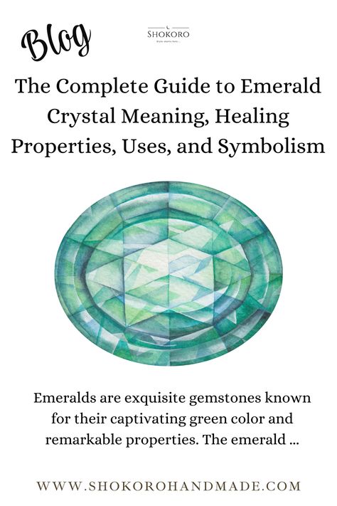 🌿✨🌟 Unleash the power of May with the king of gemstones, the enchanting Emerald! 💚💎 Dive into the complete guide to Emerald crystal meaning, healing properties, uses, and symbolism. 📚✨ Discover why this beautiful green gem is not just a birthstone but a symbol of eternal love and rebirth. 🌱💖 Whether you're a May baby or simply captivated by its mesmerizing allure, this gemstone will elevate your style and energize your spirit. Explore Shokoro Blog to find more Crystal Meanings Emerald Crystal Meaning, Emerald Crystal, Crystals Healing, Gemstone Meanings, May Birthstone, Crystal Meanings, Green Crystals, Healing Crystals, Healing Properties