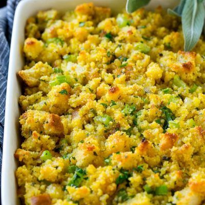 Southern Cornbread Dressing - Dinner at the Zoo Best Cornbread Stuffing Recipe, Green Chile Cornbread, Thanksgiving Corn Bread, Southern Cornbread Dressing, Cornbread Stuffing Recipes, Sage And Onion Stuffing, Cornbread Dressing Southern, Dressing Recipes Cornbread, Cornbread Stuffing