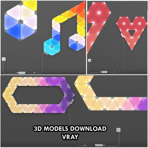 Nanoleaf Design Ideas, Nanoleaf Designs, Nanoleaf Lights, Panel 3d, Light Panel, Panel Design, In 3d, House Decor, 3d Printing