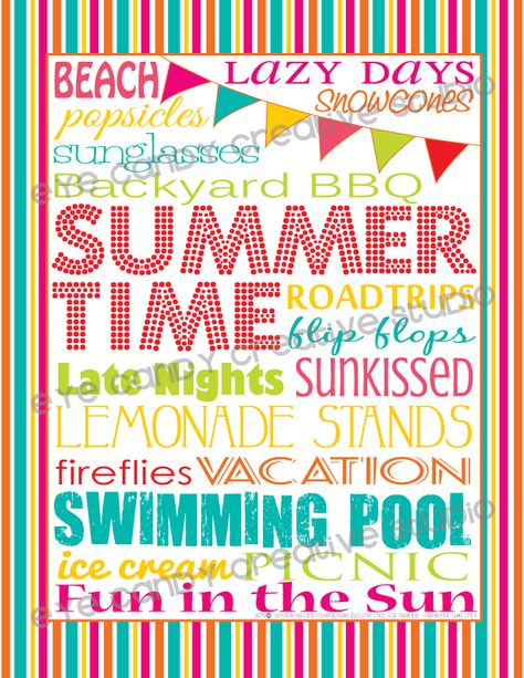 Eye Candy Creative Studio: FREEBIE :: SUMMER Subway Art Summer Subway Art, Subway Art Printables, Diy Graphic Design, Summer Printables, Summer Scrapbook, Free Printable Art, Outdoors Tattoo, Subway Art, Free Summer