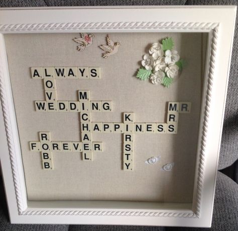 Wedding Scrabble Art - £30 - suejhardy@me.com Wedding Scrabble Ideas, Wedding Scrabble, Scrabble Wedding, Scrabble Letter Crafts, Scrabble Tile Art, Scrabble Frames, Scrabble Tile Crafts, Scrabble Crafts, Scrabble Wall Art