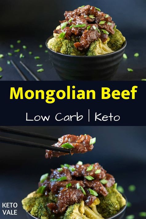 Keto Mongolian Beef Beef Low Carb, Keto Mongolian Beef, Keto Beef Stew, Mongolian Beef Recipes, Keto Beef Recipes, Beef And Broccoli, Low Carb Recipe, Keto Vegan, Mongolian Beef