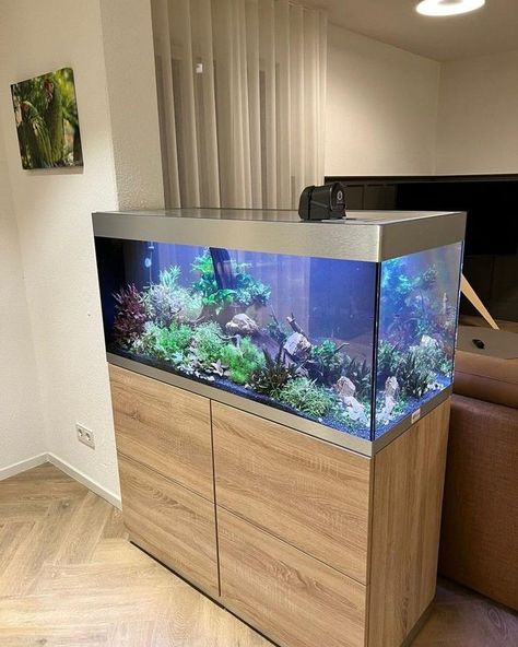 Aquarium Furniture, Room Aquarium, Saltwater Aquarium Beginner, Warm Home Aesthetic, Aquarium Cabinet, Family Friendly Living Room, Custom Aquarium, Wall Aquarium, Fish Tank Terrarium