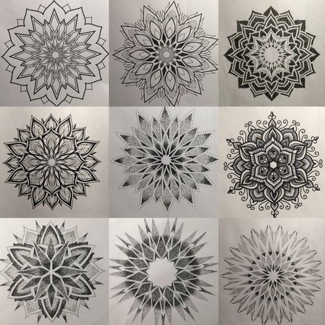 #mandala designs by #gordonlipari #blackwork #blackworktattoos #tattoo #mandalatattoo Mandala Tattoo Mann, Tato Mandala, Dotwork Tattoo Mandala, Mandala Flower Tattoos, Geometric Mandala Tattoo, Geometric Sleeve Tattoo, Tattoo Mandala, Dotwork Tattoo, Muster Tattoos