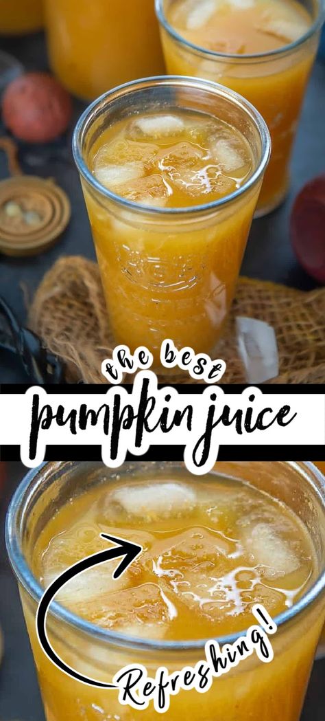 Pumpkin Juice Recipe, Harry Potter Cocktails, Alcohol Shots, Harry Potter Drinks, Pumpkin Drink, Harry Potter Snacks, Harry Potter Parties Food, Harry Potter Movie Night, Harry Potter Marathon