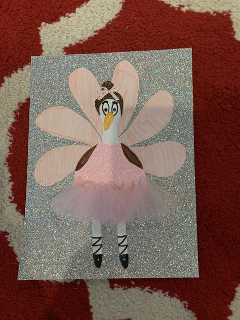 Turkey In Disguise Girl Ideas, Ballerina Turkey In Disguise, Turkey Disguise Project Ballerina, Turkey Disquise Project, Disguise A Turkey Ballerina, Disguise A Turkey Ideas Kids, Turkey Disguises, Easy Diy Thanksgiving Decorations, Pinecone Turkey