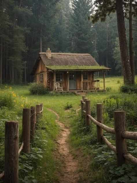 Forest Hut Aesthetic, Homes In The Forest, Hut Aesthetic, Withering Rose, Cabin In The Woods Aesthetic, Forest Property, Small Cabin In The Woods, Tiny Log Cabins, Waterfront Cabins