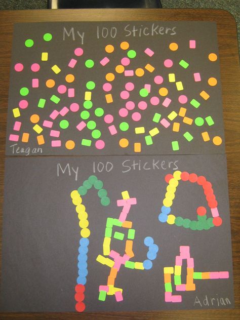 100th Day of School 100 Días De Clases, 100th Day Of School Crafts, 100s Day, Kindergarten February, 100 Day Of School Project, Prek Classroom, 100 Stickers, Clever Classroom, 100 Day Celebration