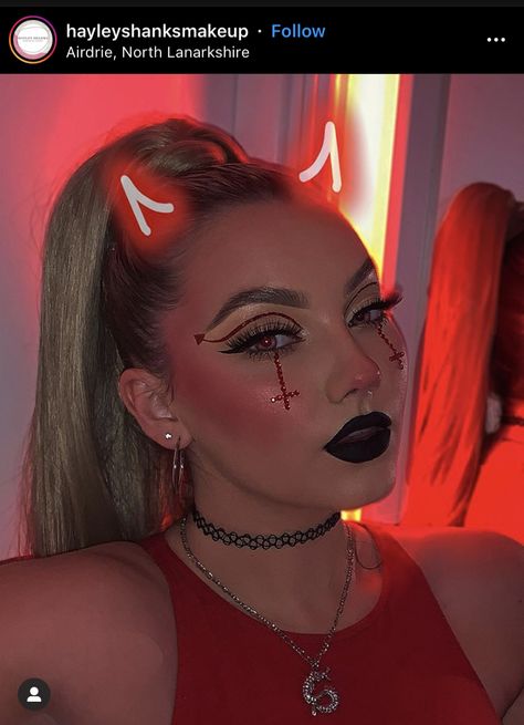 Hallowen Schminke, Nem Halloween Makeup, Devil Makeup Halloween, Maquillage Halloween Simple, Demon Makeup, Makeup Clown, Devil Makeup, Halloweenský Makeup, Holloween Makeup