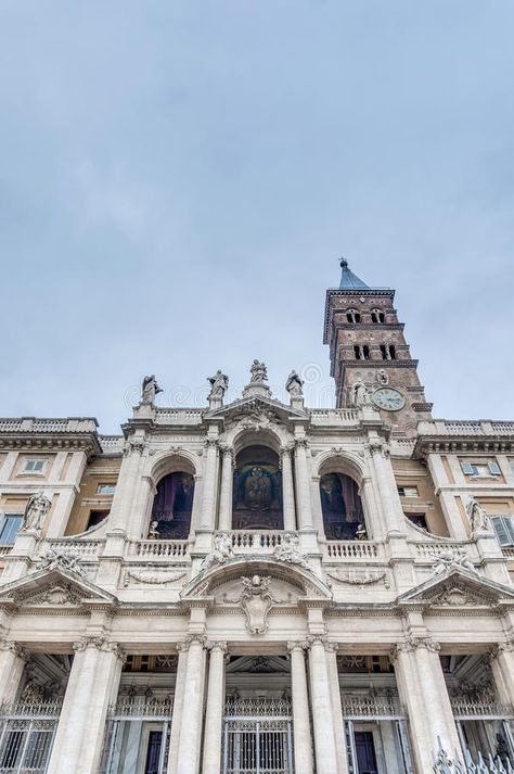 The Papal Basilica of Saint Mary Major in Rome, Italy. royalty free stock photo Santa Maria Maggiore, Saint Mary, Roman Catholic, Rome Italy, Santa Maria, Free Stock Photos, Rome, Royalty Free Stock Photos, Royalty