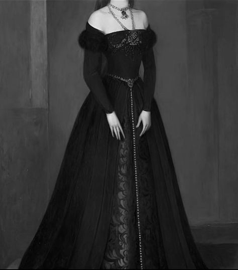 Historical Black Dress, Black Medieval Dress Aesthetic, Black Medieval Gown, Medieval Dress Aesthetic, 1500s Dress, Sansa Stark Dress, Stark Dress, Black Medieval Dress, Rhaella Targaryen