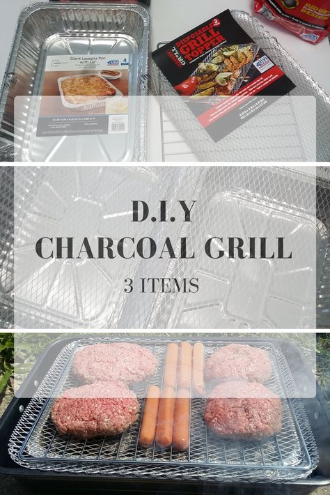 D.I.Y. Portable Disposable Charcoal Grill #SummerIsForSavings #CollectiveBias #WFM2 #AD PLUS see how you can save money this summer for the things you love to do by switching to Walmart Family Mobile.  FREE VUDU◊ movie every month too. Disposable Bbq, Portable Bbq Grill, Diy Grill, Shabby Chic Boho, Portable Grill, Family Summer, Diy Money, Electric Grill, Camping Food