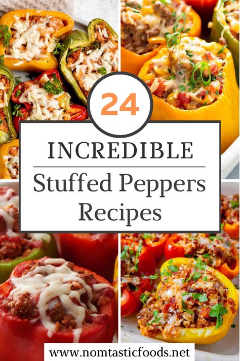 Stuffed Green Pepper Recipes, Unique Stuffed Peppers, Red Pepper Recipes Stuffed, Jalapeno Popper Stuffed Peppers, Tasty Stuffed Peppers, Stuffed Pepper Rings, Summer Stuffed Peppers, Stuffed Peppers Ideas, Fall Stuffed Peppers