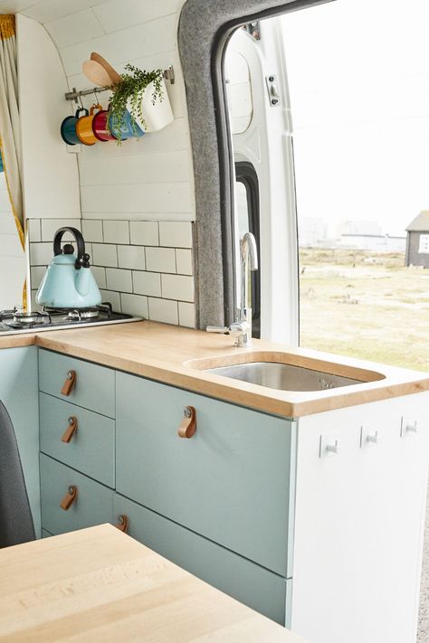 Toilet Wardrobe, Casita Trailer, Van Conversion Build, Camper Van Kitchen, Homes On Wheels, Mini Homes, Van Travel, Caravan Decor, Camper Interior Design