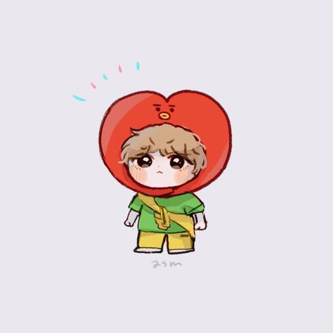 2022 End, Chibi Bts, V Chibi, Taehyung Fanart, Kpop Drawings, Kawaii Chibi, Pinturas Disney, Chibi Drawings, June 2022