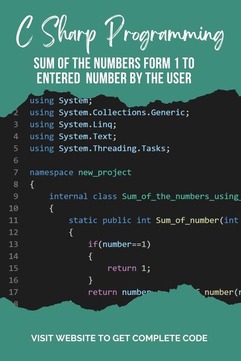 a program that finds the sum of the numbers from 1 to entered number by the user C Sharp Programming, Number Forms, Dream Studies, C Sharp, M Learning, Class Notes, Study Guides, Homework Help, A Program