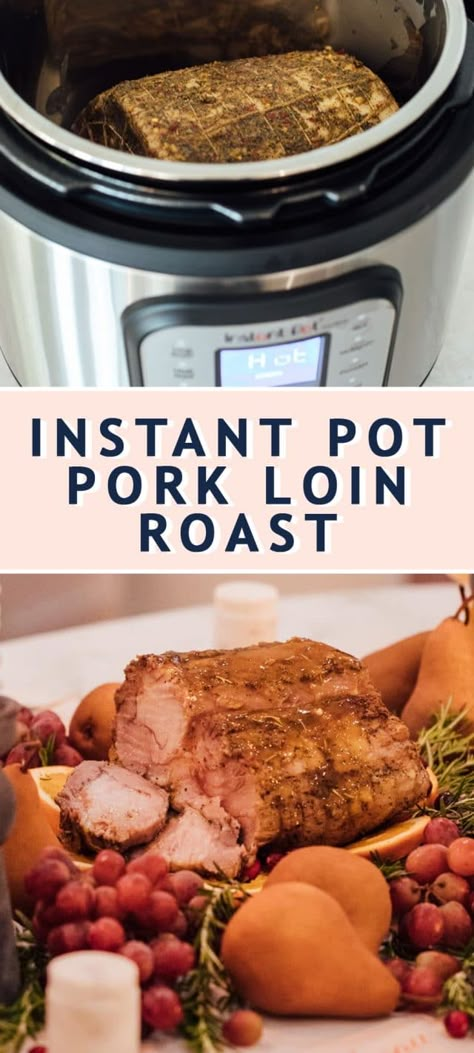 Instapot Pork Loin, Pork Loin Instant Pot, Instant Pot Pork Loin Roast, Boneless Pork Sirloin Roast, Instant Pot Pork Loin Recipe, Instant Pot Pork Loin, Boneless Pork Loin Recipes, Pork Rib Roast, Pork Sirloin Roast