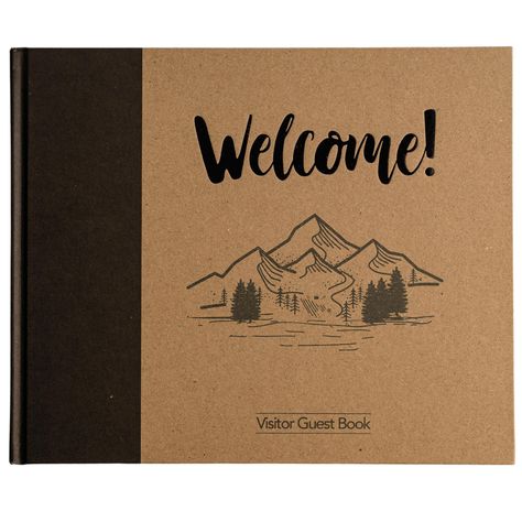 PRICES MAY VARY. [Premium Quality] Featuring a kraft hardcover with black hotstamping with debossing for a luxurious feel and look for your cabin or vacation home [Product Details]: 60 sheets printed front and back (120 entries) - Each page has questions for visitors to fill in. [Size] Convenient 10x8" size giving your guests ample space for sharing their experience [Designed by a Seasoned Short-Term Rental Host] Leveraging our experience in owning short-term rentals, we've pinpointed the essent Idyllic Cottage, Visitor Guest Book, Guest House Plans, Cabin Signs, Guest Cabin, Cabin Vacation, Log Book, Guest Experience, Guest Book Sign