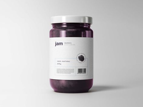 https://unblast.com/free-glass-jam-jar-mockup-psd/ Ingredient Label Design, Ube Jam Packaging, Jam Label Design Packaging Ideas, Jam Jars Aesthetic, Jam Branding, Glass Jar Design, Jam Packaging Design, Jam Label Design, Jam Jar Labels Design