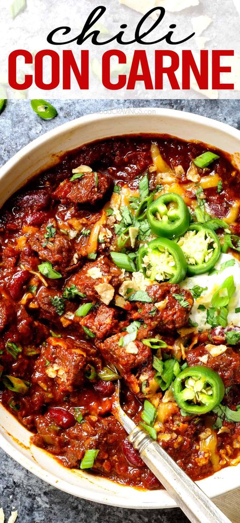 Carlsbad Cravings Chili, Texmex Recipes, Lettuce Romaine, Chili Con Carne Recipe, Carne Recipe, Con Carne Recipe, Beef Chili Recipe, How To Make Chili, Best Chili