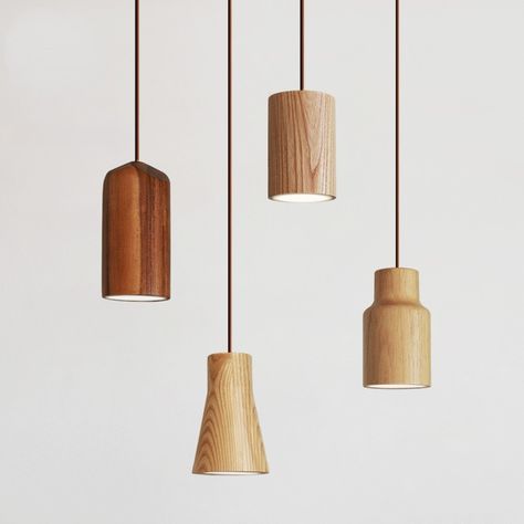 Arturest Designer Pinocchio Wood Pendant Light For Bedroom Small Pendant Light, Japanese Minimalist, Small Pendant Lights, Wooden Light, Modern Lamp Shades, Minimalist Lighting, Wood Pendant Light, Style Japonais, Beige Style