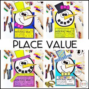 First Grade Place Value Activities, 2nd Grade January Activities, Place Value Centers 1st Grade, Place Value Crafts 2nd Grade, First Grade Place Value Anchor Chart, Place Value 1st Grade, Place Value First Grade, Place Value Craft 2nd Grade, Winter Craftivity