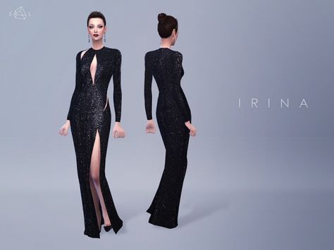 The Sims Resource: Cutout Sequined Gown IRINA by Starlord • Sims 4 Downloads Sequined Gown, Pelo Sims, Sims 4 Cc Skin, Sims 4 Dresses, Look Formal, Sims 4 Downloads, Sims4 Clothes, Sims 4 Update, Sims 4 Cc Packs