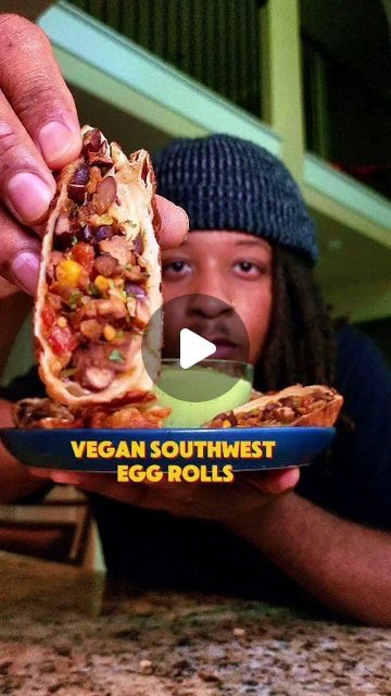 Vegan Egg Rolls Recipes, Egg Roll Recipes Vegetable, Fire Roasted Corn, Vegan Egg Rolls, Southwest Egg Rolls, Vegan Finger Foods, Avocado Ranch, Vegan Egg, Instagram Recipes