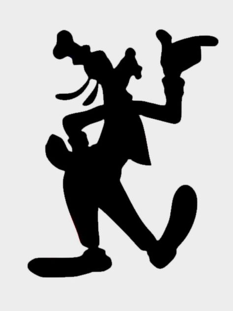 Goofy Silhouette, Famous Silhouettes, Disney Characters Silhouettes, Mickey Mouse Frame, Cartoon Silhouette, Disney Silhouettes, Disney Bear, Budget Crafts, Make A Character