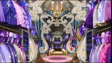 Sofia The First Room, Sofia The First Characters, Barbie Room, Cartoon House, Bad Girl Wallpaper, Disney Rooms, Fantasy Background, Girl Closet, Barbie Life