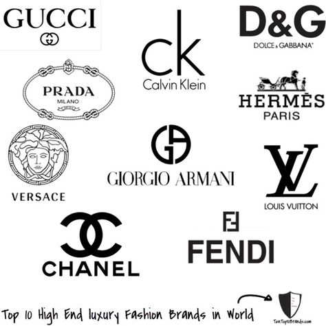 High End Clothing Brands, High End Clothing, American Clothing Brands, French Clothing Brands, Logo Luxe, Luxury Brand Logo, Best Clothing Brands, End Clothing, High Fashion Branding