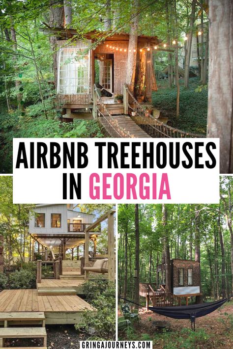 Learn about the best Airbnb treehouses in Georgia that you can stay in! You can find options in north Georgia, Atlanta, the suburbs, and Savannah. | unique airbnb georgia | best airbnbs in georgia | romantic getaways in atlanta | romantic airbnb atlanta | atlanta staycation ideas | treehouse rentals georgia | treehouse airbnb atlanta | treehouse helen ga | luxury airbnb georgia | treehouses in atlanta| airbnb treehouse georgia | tree houses for rent | georgia treehouse rentals Georgia Getaways, Treehouse Rentals, Treehouse Airbnb, Unique Airbnb, Getaway House, Southern Usa, Romantic Hideaways, Visit Georgia, Do List