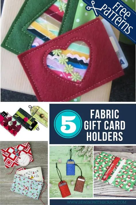 5 Free DIY Gift Card Holders - Sewing With Scraps Charm Pack Table Runner, Scraps Sewing, Sewing With Scraps, Gift Card Holder Diy, Chicken Quilt, Ornaments To Make, Initials Ornament, Fall Sewing, Gift Card Holders