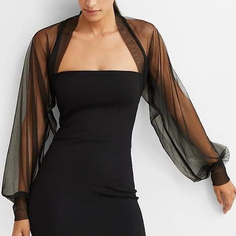 Mesh Bolero Long Puff Sleeve See Through Cover Up Shrug Tulle Bolero Bridal Organza Wedding Guest Fashion Women's Wrap Sun Protection All-Match Spring & Summer 2022 - AU $54.59 Tulle Bolero, Wedding Guest Fashion, Mesh Bolero, Bolero Black, Tulle Fashion, Bridal Bolero, Wedding Guest Style, Organza Wedding, Bridal Wrap