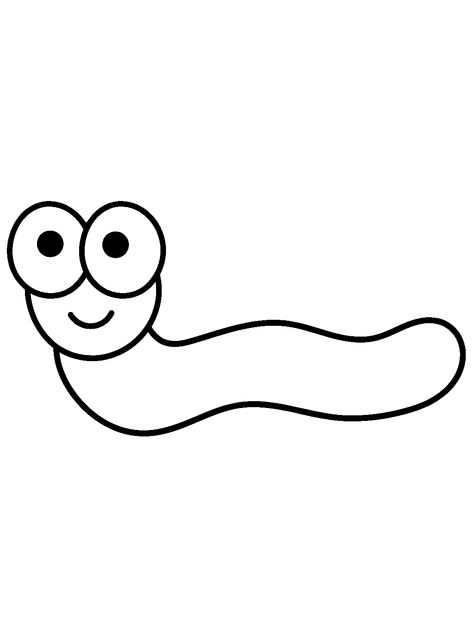 Worm - Lol Coloring Pages Worm Crafts For Toddlers, Worm Crafts Preschool Art Projects, Worm Preschool Craft, Worm Activities For Kids, Worm Printable, Inch Worm Craft, Worm Coloring Page, Worm Clipart, Worm Drawing