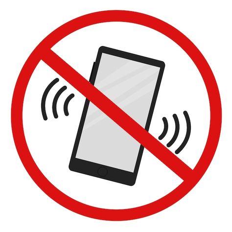 No Phones Sign, No Phone, Turn Off, Premium Vector, Vision Board, Mobile Phone, Vector Illustration, Swimming, Energy