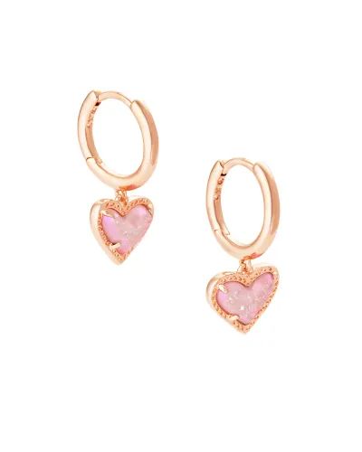 Preppy Wishlist, Lover Earrings, Gold Huggie Earrings, Preppy Jewelry, Heart Rose, Rose Gold Quartz, Kendra Scott Earrings, Jewelry Accessories Ideas, Pink Jewelry