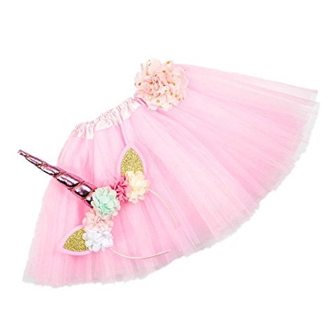 Layered Tutu Skirts with Unicorn Horn Headband for Little Girls Birthday Party Costumes Set (Pink Princess) Best Halloween Costumes & Dresses Kids Tutu Dress, Unicorn Horn Headband, Unicorn Ideas, Tutu Skirt Kids, Quotes Halloween, Children Costumes, Kids Tutu, Rainbow Tutu, Horn Headband