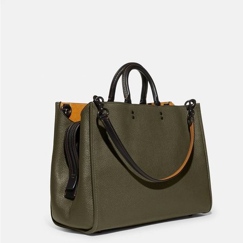 Coach Rogue 39 Shoulder Bag (Pewter/Army Green) Coach Rogue, Leave A Comment, Army Green, Top Handle Bag, Shoulder Bag, Green, Closet