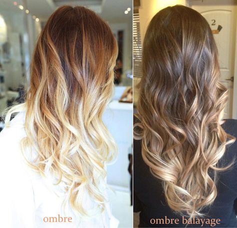 ombre vs balayage - Google Search Shatush Hair, Highlights And Balayage, Balayage Hair Color, Color Balayage, Balayage Ombre, Ombré Hair, Penteado Cabelo Curto, Ombre Hair Color, Hair Color And Cut