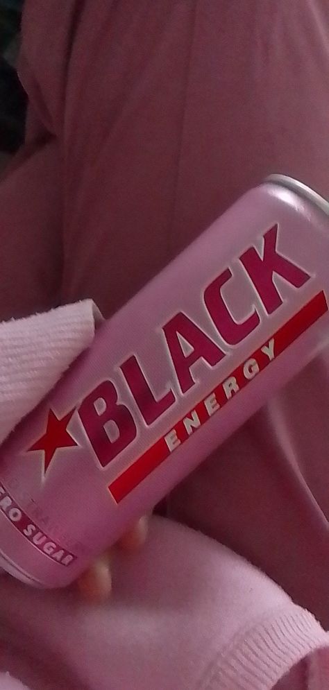 Black Energy Drink Aesthetic, Pink Energy Drink, Energetyki Black, Black Energy Drink, Energy Drink Aesthetic, Aesthetic Science, Pink Energy, Curl Hair With Straightener, Black Strawberry