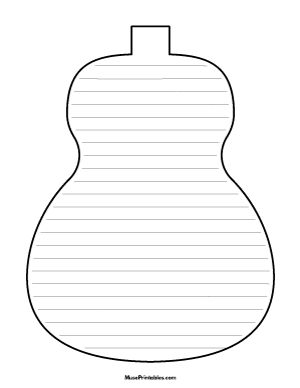 Acoustic Guitar Template Free Printable, Guitar Template Free Printable, Guitar Template, Music Quilt, Printable Writing Paper, Writing Paper Template, Template Free Printable, Handwriting Lines, Lined Writing Paper