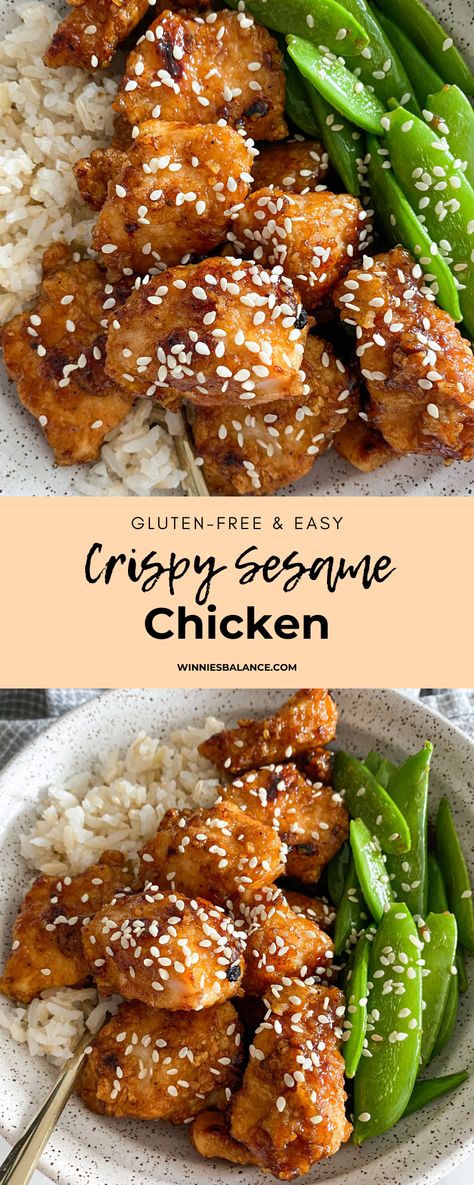 Sesame Chicken Recipe Gluten Free, Gluten Free Sesame Chicken Recipe, Glutenfree Chicken Recipe, Gf Sesame Chicken, Healthy Gluten Free Dinner Ideas, Gluten Free Honey Chicken, Easy Gluten Free Chinese Recipes, Gluten Free Asian Chicken Recipes, Best Gluten Free Recipes Dinners