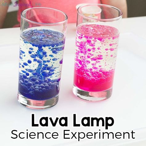 Super Cool Lava Lamp Experiment for Kids Lava Lamp Experiment, Vetenskapliga Experiment, Water Science Experiments, Water Experiments, Science Week, Preschool Science Activities, Science Experiments For Preschoolers, Science Party, Kid Experiments