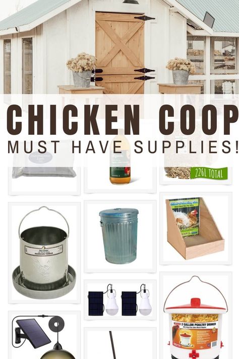 My Must Have Chicken Coop Supplies and Necessities Pallet Backyard, Coop Layout, Decorating Backyard, Chicken Run Ideas, Building Yourself, Chicken Supplies, Coop Run, Oasis Backyard, Chicken Coop Garden