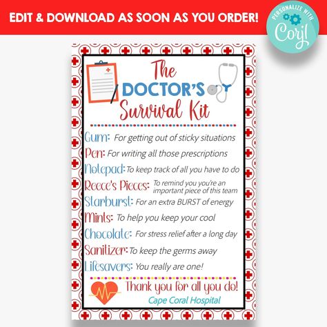 This Tags item by IRISANDIVYPRINTABLES has 20 favorites from Etsy shoppers. Ships from United States. Listed on Aug 23, 2023 Doctor Survival Kit, Nursing Survival Kit, Cna Appreciation, Doctor Appreciation Gifts, Survival Kit Gifts, Surgical Tech, Nurse Appreciation Gifts, Doctor Gift, Tags Printable