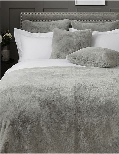 THE WHITE COMPANY - Super-soft faux fur throw 140cm x 200cm | Selfridges.com Faux Fur Bed, Fur Bed, Bed Cushions, Luxury Bedding Sets, Fur Throw, White Company, Luxury Blanket, Faux Fur Throw, The White Company