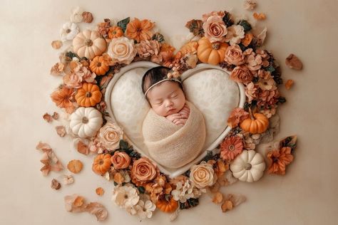 Fall Themed Newborn Photos, Fall Photo Shoot Ideas For Babies, October Newborn Photoshoot, Fall Newborn Photoshoot, Newborn Fall Photoshoot, Fall Newborn Pictures, Fall Newborn Photos, Backdrop Dimensions, Fall Baby Photos